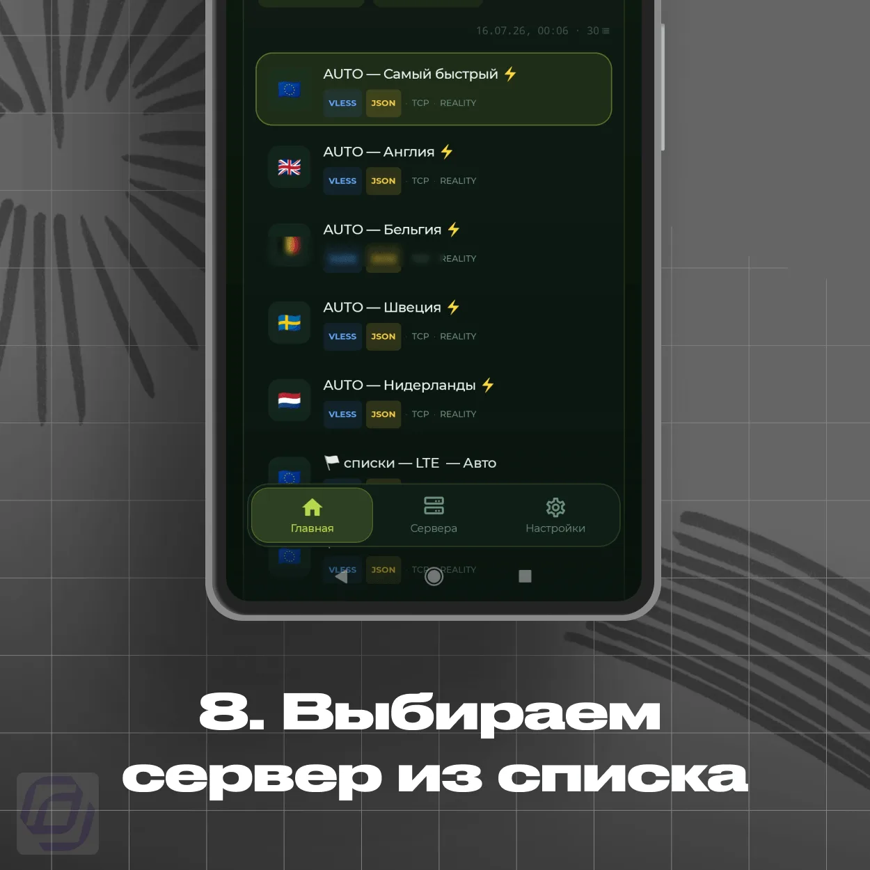 INCY — список серверов