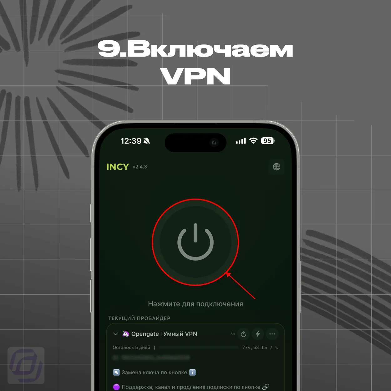 INCY — включение VPN